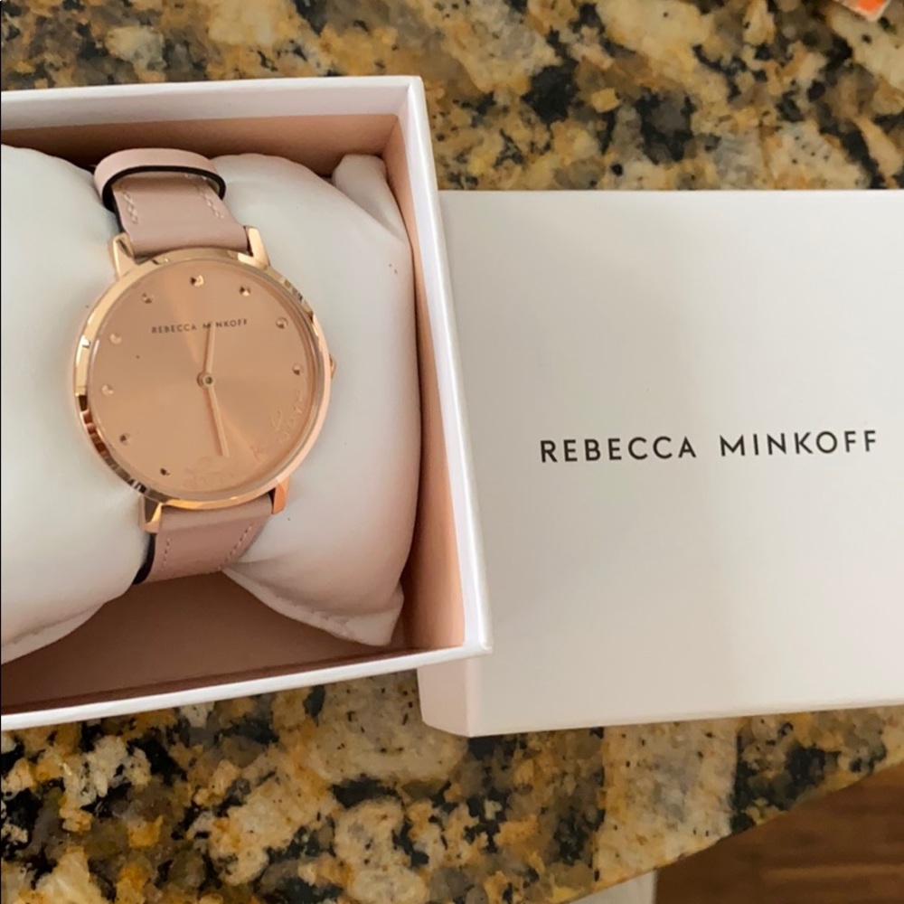 “Major love” leather strap Rebecca Minkoff watch
